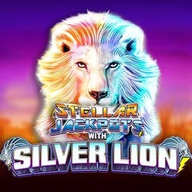 Stellar Jackpots with Silver Lion logo by Lightning Box Game Megabet Casino