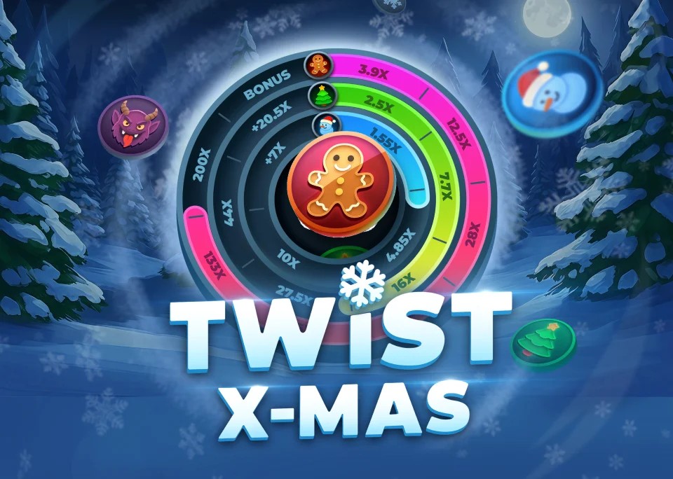 Twist X-mas online game logo by InOut on megabett.nl